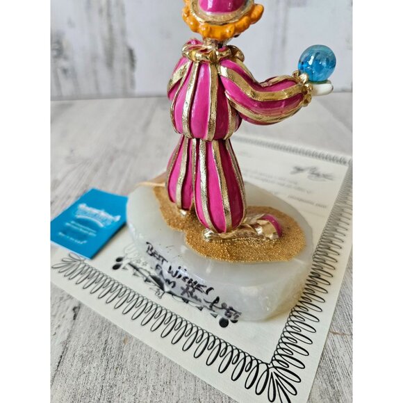 Ron Lee clown juggling marbles juggler vintage statue gold 1999 limited statue f - Picture 5 of 9